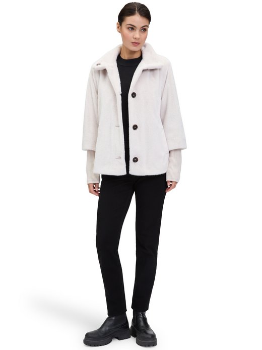 Damen Kunstfelljacke