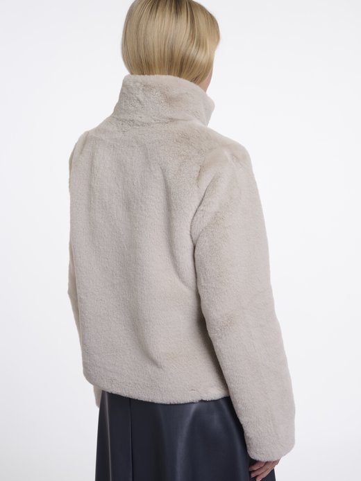 Damen Kunstfelljacke