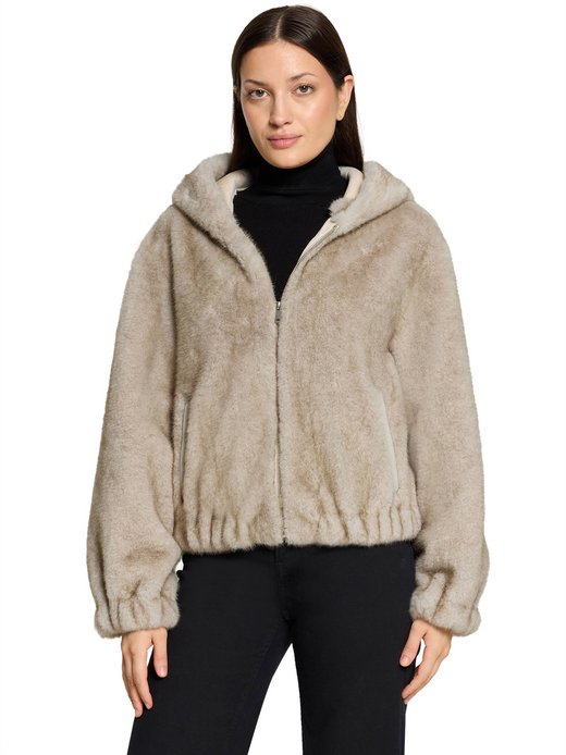 Damen Kunstfelljacke