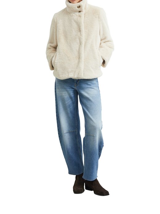 Damen Kunstfelljacke