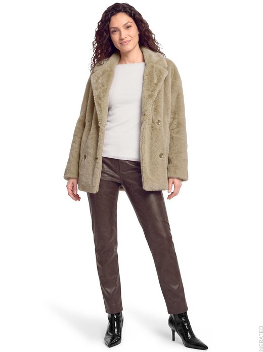 Damen Kunstfelljacke
