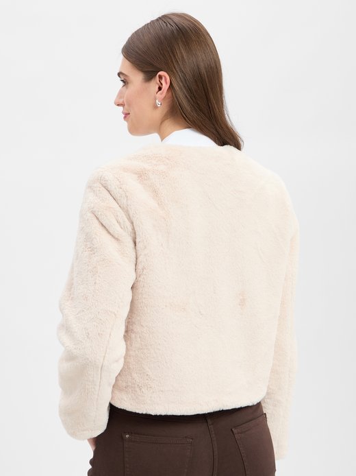 Damen Kunstfelljacke