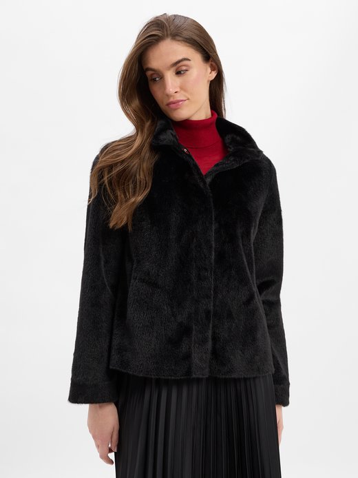 Damen Kunstfelljacke