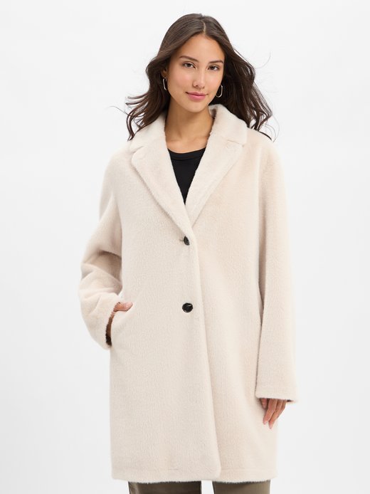 Damen Kunstfelljacke