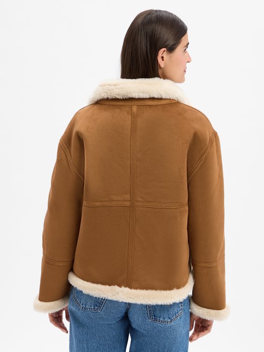 Damen Kunstfelljacke