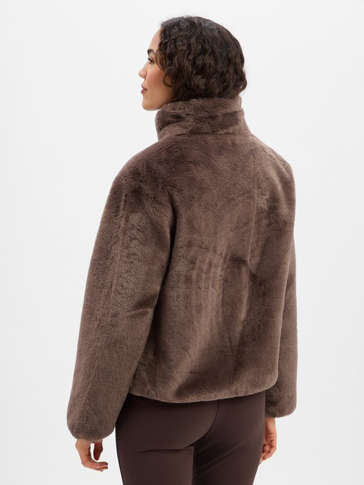 Damen Kunstfelljacke