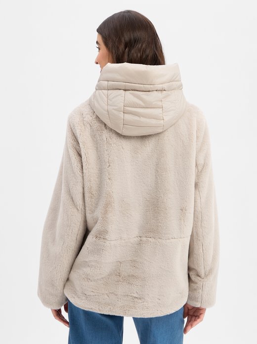 Damen Kunstfelljacke