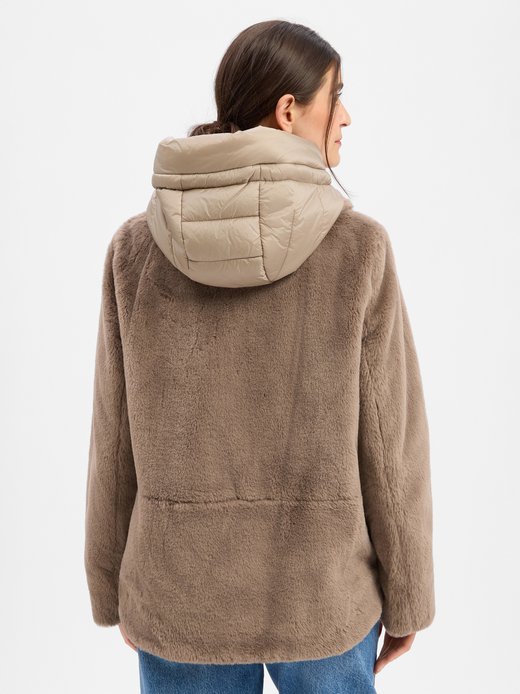 Damen Kunstfelljacke