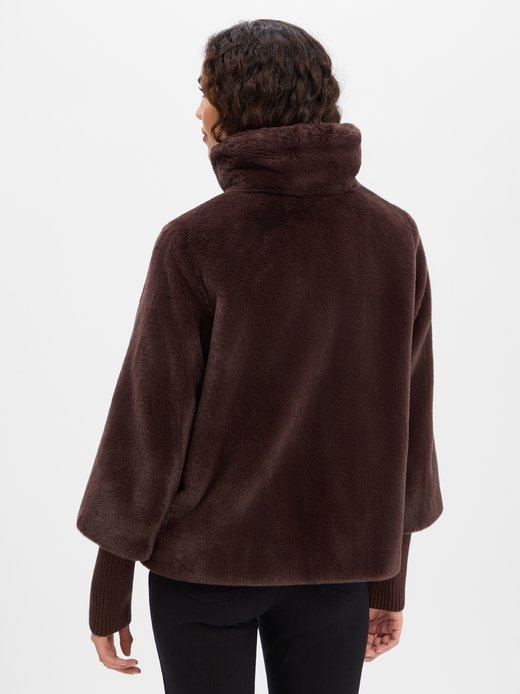 Damen Kunstfelljacke