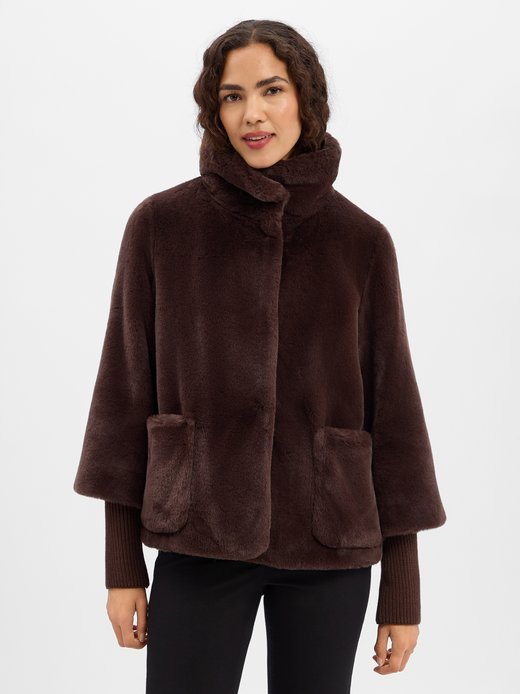 Damen Kunstfelljacke