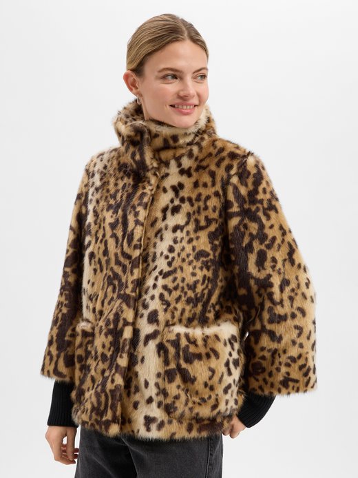 Damen Kunstfelljacke