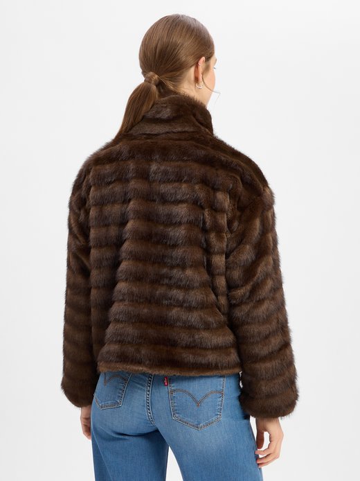 Damen Kunstfelljacke