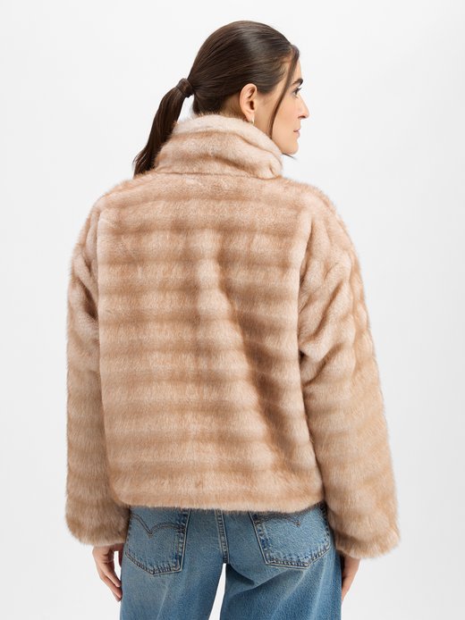 Damen Kunstfelljacke