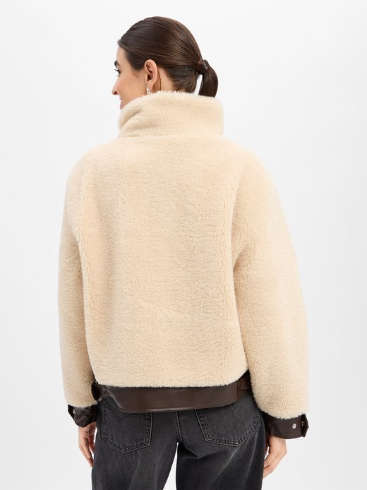 Damen Kunstfelljacke