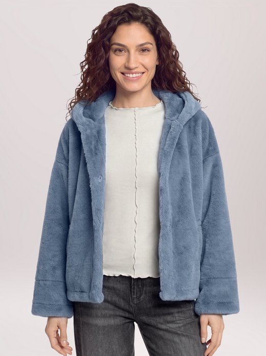 Damen Kunstfelljacke