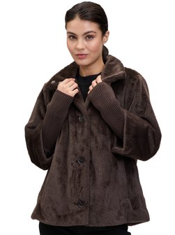 Damen Kunstfelljacke