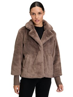 Damen Kunstfelljacke