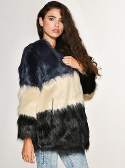 Damen Kunstfelljacke