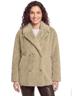 Damen Kunstfelljacke