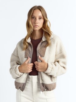 Damen Kunstfelljacke