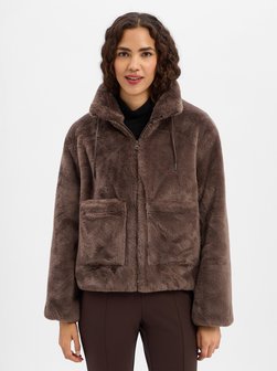Damen Kunstfelljacke