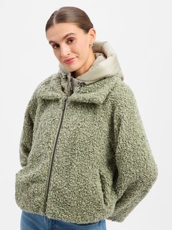 Damen Kunstfelljacke