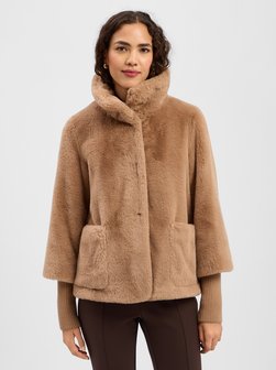 Damen Kunstfelljacke