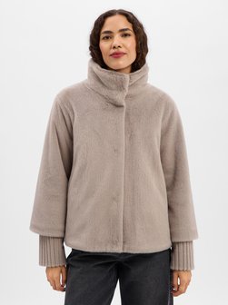 Damen Kunstfelljacke