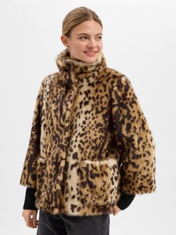Damen Kunstfelljacke