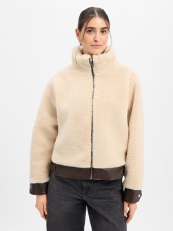 Damen Kunstfelljacke