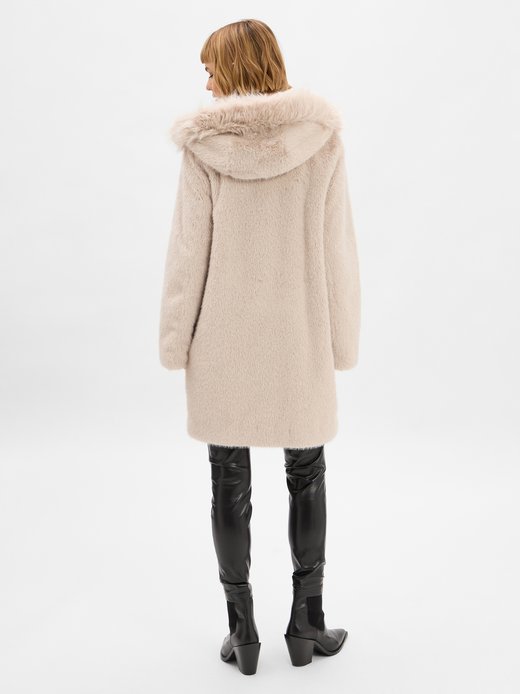 Damen Kunstfellmantel