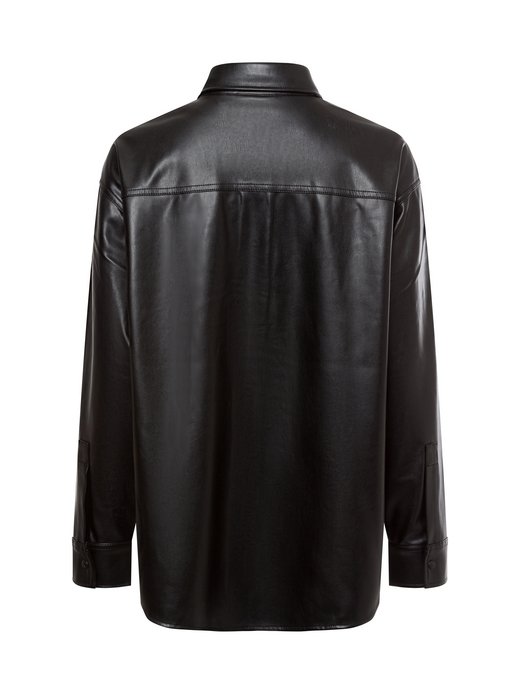 Damen Kunstleder Bluse