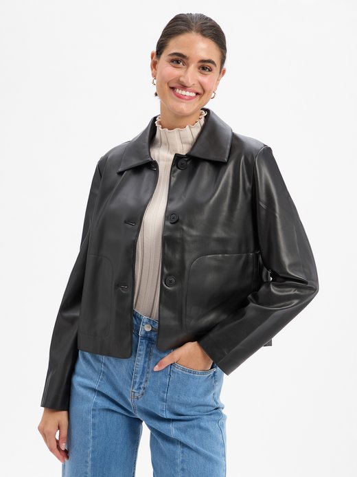 Damen Kunstleder-Jacke - Neather