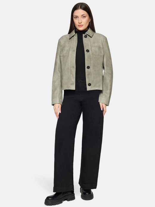 Damen Kunstleder-Jacke