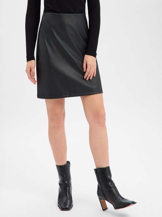 Damen Kunstleder-Rock