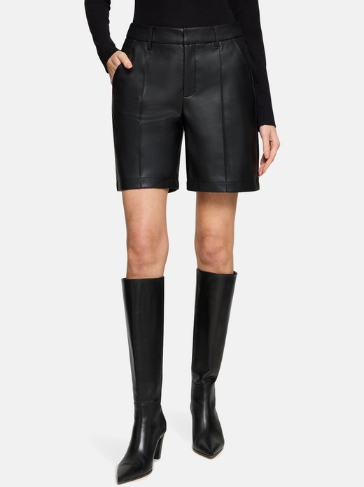 Damen Kunstleder-Shorts