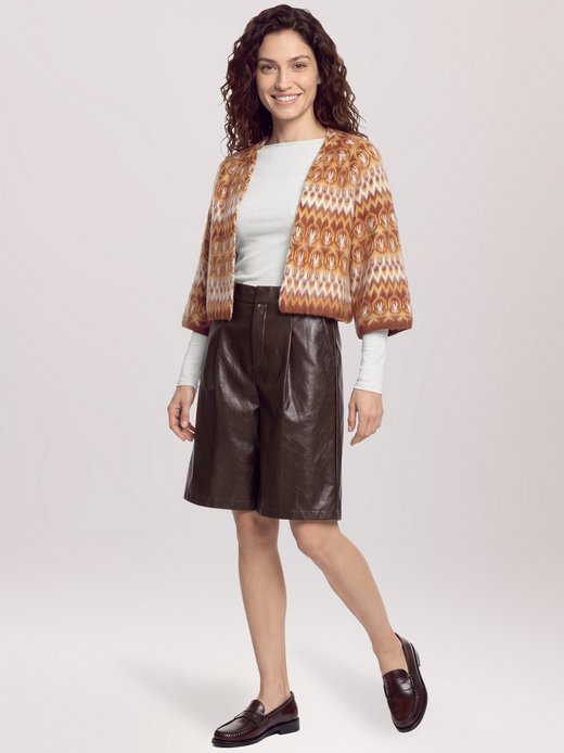 Damen Kunstleder-Shorts