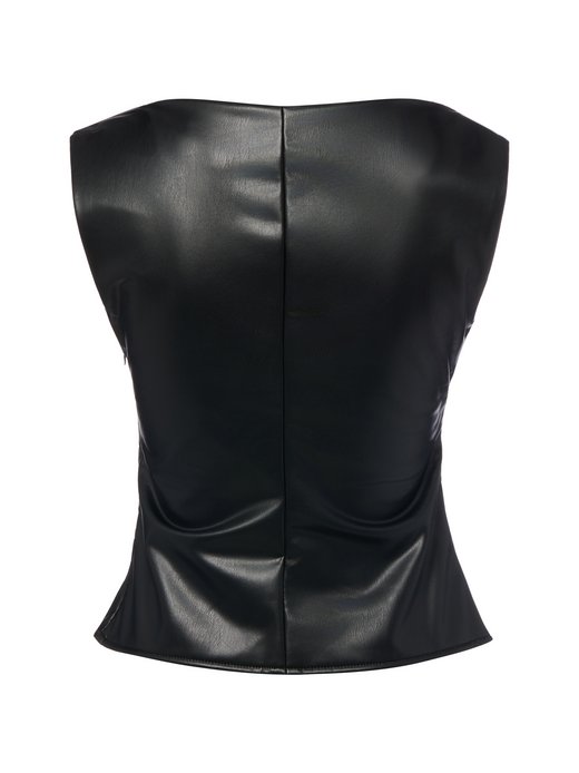 Damen Kunstleder-Top - NMSandy