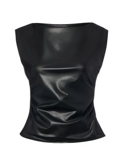 Damen Kunstleder-Top - NMSandy
