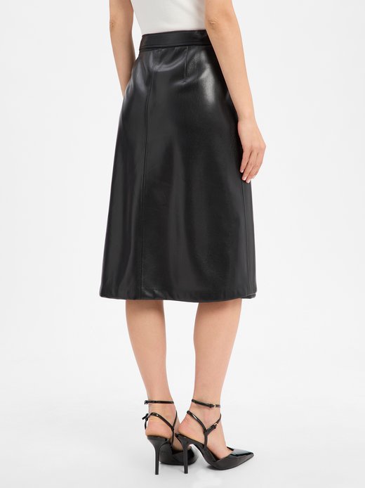 Damen Kunstleder-Wickelrock - Vinny