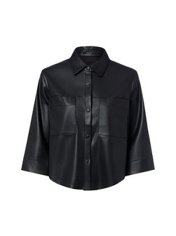 Damen Kunstlederbluse - Feleda