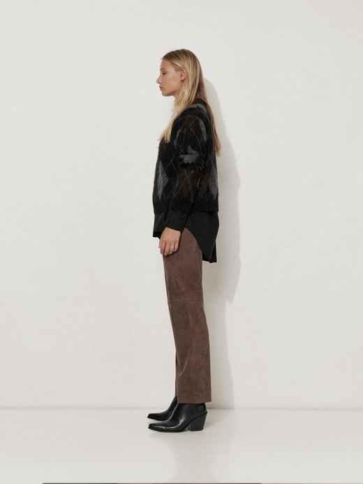 Damen Kunstlederhose - Audrey Straight Pocket