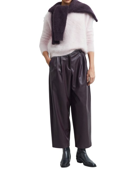 Damen Kunstlederhose