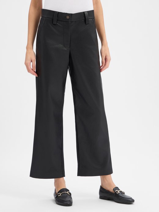 Damen Kunstlederhose
