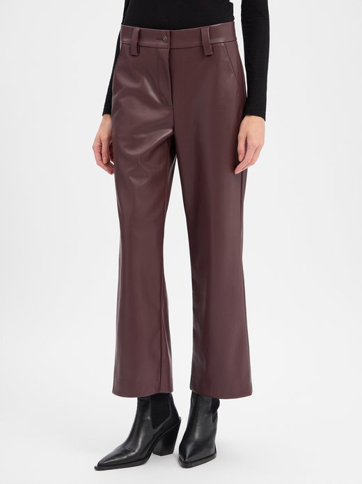 Damen Kunstlederhose