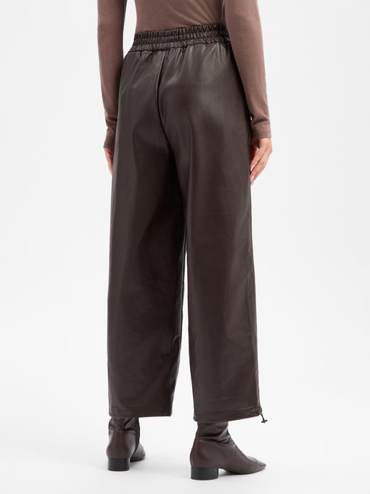 Damen Kunstlederhose