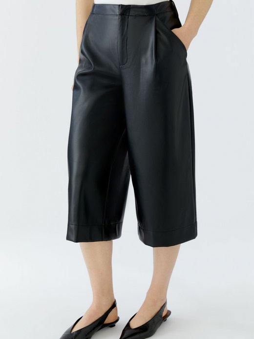 Damen Kunstlederhose