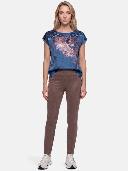 Damen Kunstlederhose