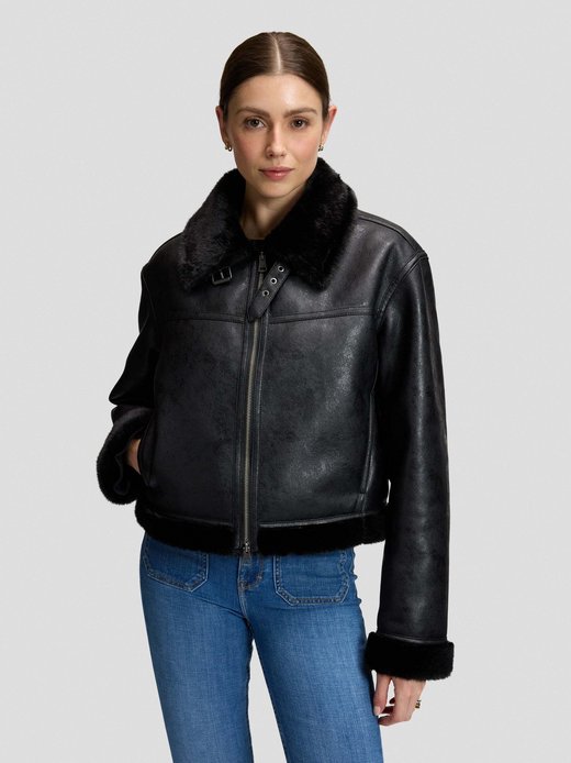 Damen Kunstlederjacke - Aviator