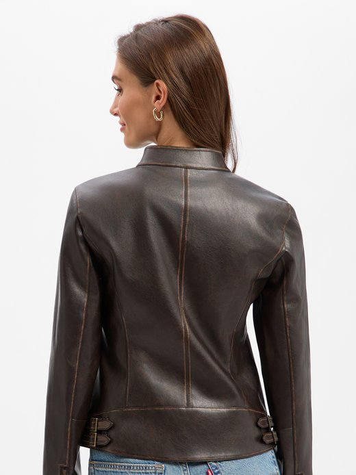 Damen Kunstlederjacke